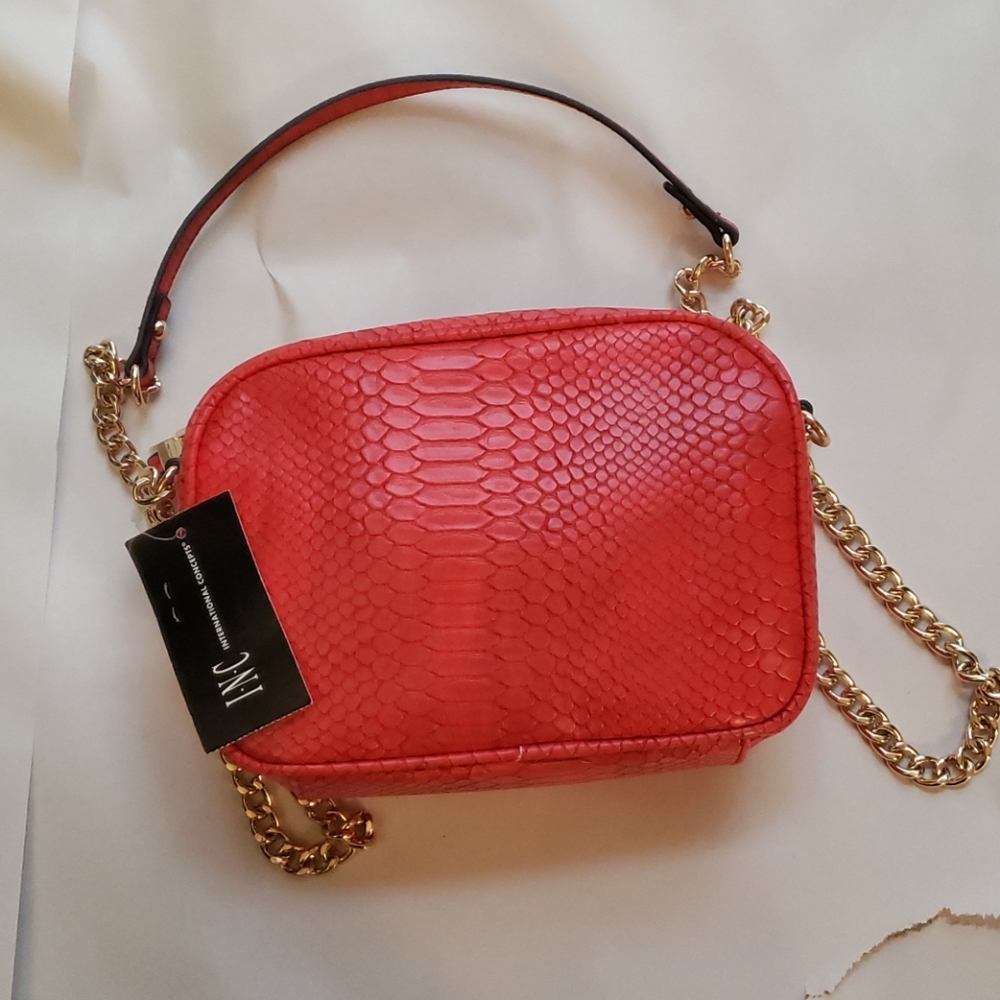 INC Snake Glam Cam Crossbody